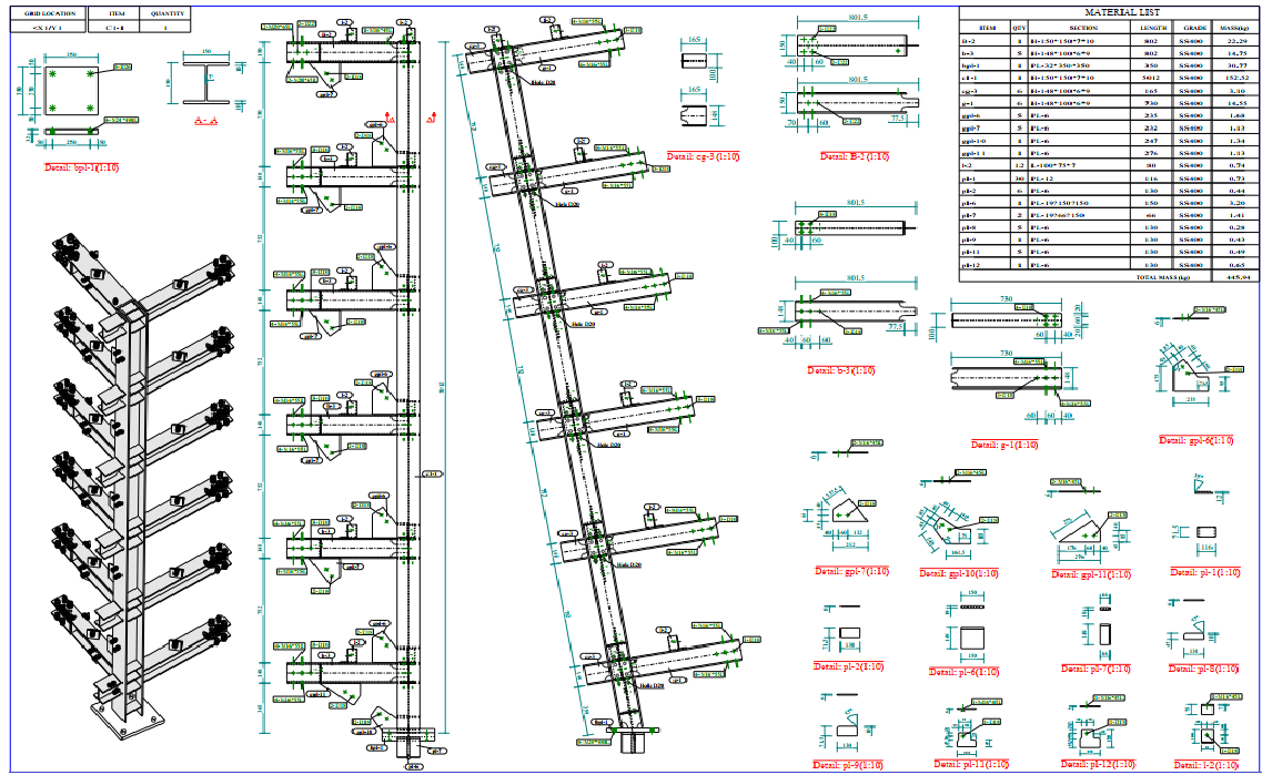 ベトナム鉄骨製作図 TEKLA 202306-2